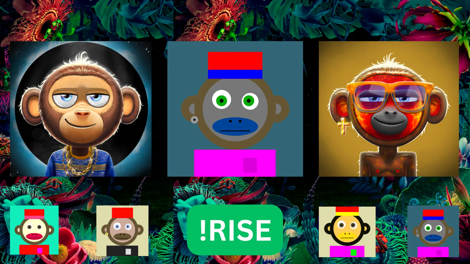 Our OnChainMonkey fam continues to grow w/these new little monkeys 🐒🐒 to help complete our fourth set! 🌴!RISE🌴 

It's wonderful being part of a #web3 community that is doing well by doing good! See other OCM and MetaGood projects here 🌴🐵 https://onchainmonkey.com/news