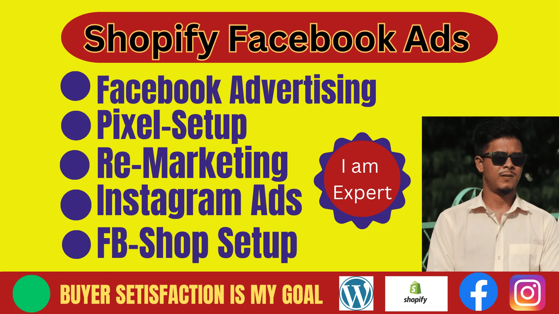 Hello Business Owner,

Are you looking for WordPress/Shopify Facebook ads and Instagram advertising specialist who can advertise your products with High ROAS?

I am a Professional Facebook ads campaign, and Instagram ads Marketer. I will promote your product or service to targeted customers through Facebook ads and Instagram ads. I know how to get more sales from creative advertisements and I use Trending Marketing Strategies I will help you get high-quality TRAFFIC, LEADS, and SALES.

My service:
☑️All Types of Facebook and Instagram ads setup & manage
☑️Research High converting targeted audience
☑️Shopify Facebook ads
☑️Lead ads campaign and Retargeting Conversion ads campaign
☑️Google ads & PPC campaign
☑️Google Display campaign
☑️YouTube Video ads setup and manage