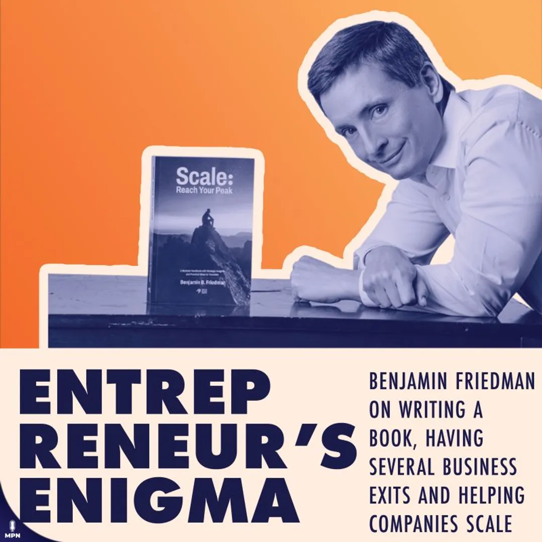 On Entrepreneur's Enigma (https://bit.ly/43UqOWi), host Seth Goldstein interviews Benjamin Friedman, who shares his entrepreneurial journey and discusses his five exits over the last decade.

He emphasizes the importance of hard work and dispels the misconception of overnight success. They delve into the ups and downs of entrepreneurship, focusing on learning from adversity, and discuss publishing a book.

Seth and Benjamin discuss the importance of having a growth mindset and turning challenges into opportunities. They also explore the paradoxes of freedom, control, and decision-making in the entrepreneurial world.

Finally, Benjamin shares his experience of working with startups and his current approach of adding value to multiple clients in a fractional basis.