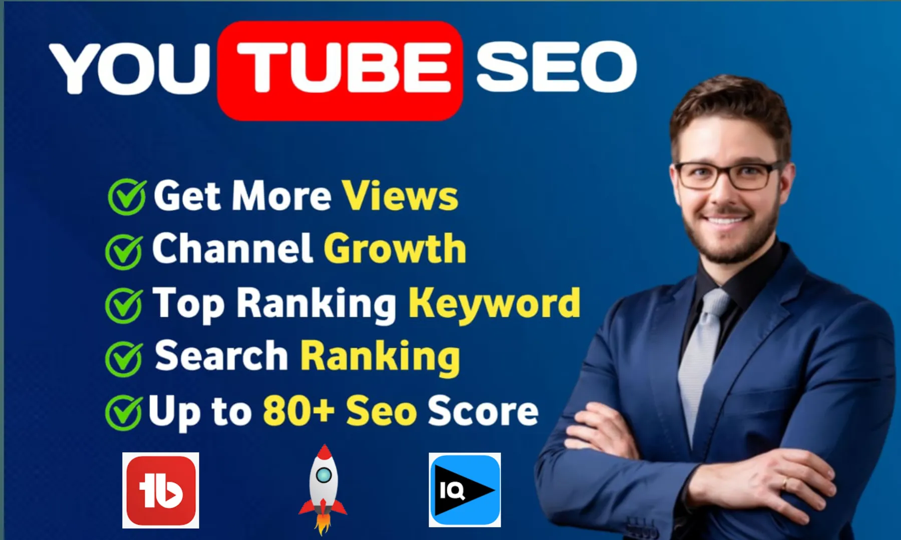 Greetings to you in our  youTube video SEO gig.

YouTube video SEO optimization service is very important for video ranking. It is not possible to rank without video SEO. It helps to reach your video globally.

Are you looking for someone to do video SEO for your channel, thereby there will be an increase in your video views organically? Then you have come to the right place.

I am a digital marketing Specialist.I have been working on this for the past five years. I will rank your video top ranking on YouTube search results through Best Keyword Research.

If you want to rank your video organic promotion and growth worldwide.

So, we are ready to give you the highest service about this.

My Video S.E.O Services: 

100% Organic Growth

Best Keyword Research

Top ranking Tags 

S.E.O Friendly Video Title 

Optimize Video Description & Metadata 

Add End Screen & Card 

Video S-E-0 Score 100% using Tubebuddy & 80+ by VIDIQ.

Video rating on the Top Page 

Niece Related hashtags

Playlists Add

Watermark Add 

Premiere Setup (If want) 

Default add settings (If want) 

More….

Why choose me? 

100% Organically Video S.EO

Get more Organic Views

Client Satisfaction 100% 

Quickly response 

Friendly Communication 

Free tips to grow your channel

I Need from You: 

Give me your channel access. 

Or Provide me as a Channel manager. 

Targeted Keywords for Video SEO

Before Placing the Order, Please Contact me.

Note: You have to wait 3 to 4 weeks to get full results as it is an organic method.

Thanks!