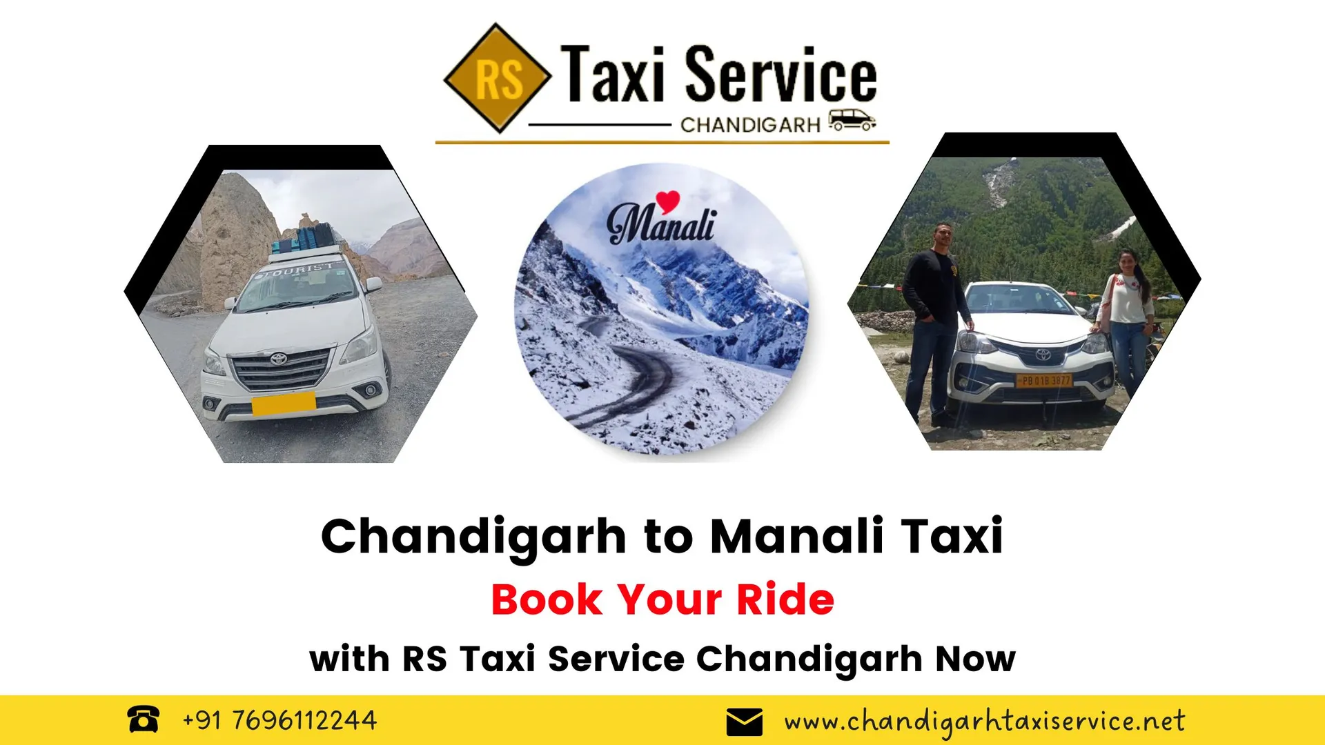 Discover seamless and comfortable travel with RS Taxi Service from Chandigarh to Manali. Our premium taxi service offers a remarkable journey through picturesque landscapes. Whether it's a serene family vacation or an adventurous trip with friends, we ensure a safe and enjoyable ride. 

Experience top-notch convenience as our skilled drivers navigate the route with expertise, while our well-maintained fleet guarantees reliability. https://www.chandigarhtaxiservice.net/chandigarh-manali-taxi