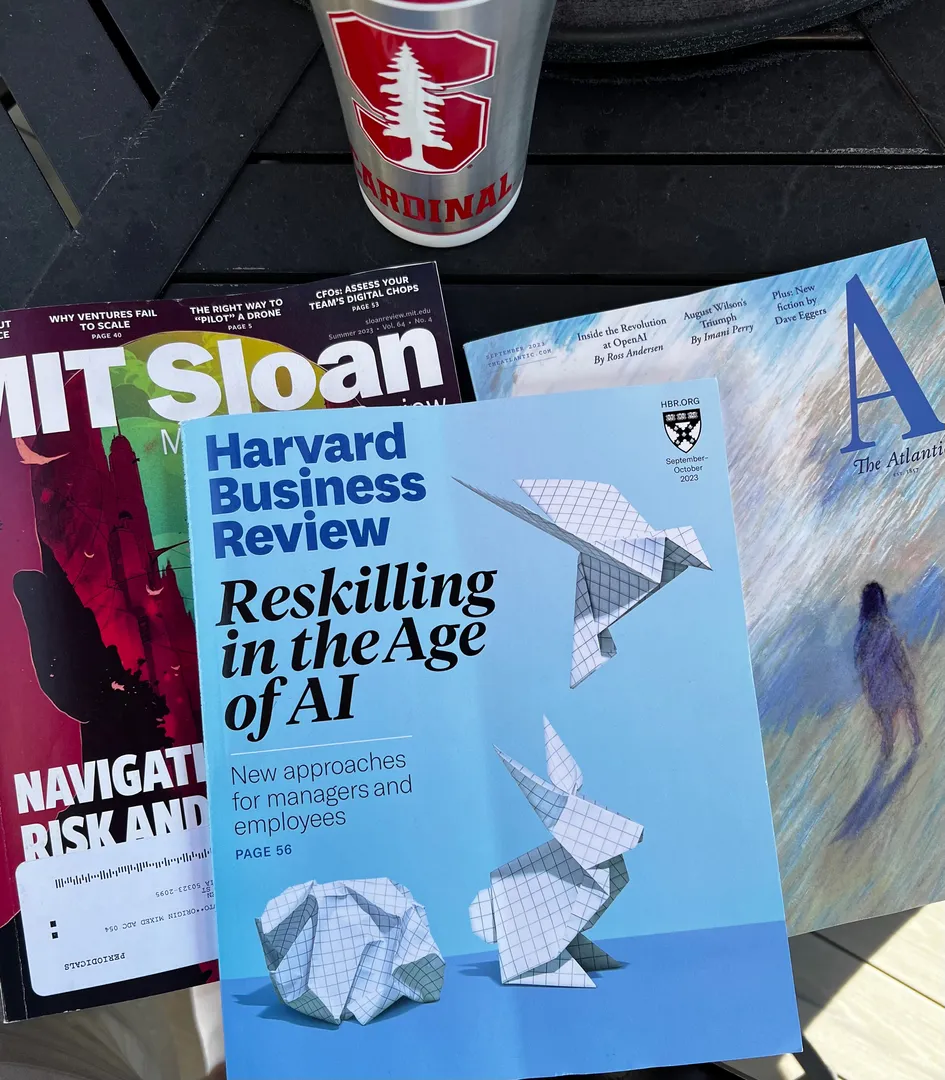 A Saturday morning spent outside with my favorite periodicals and a great mug of coffee. #LeadersAreReaders 