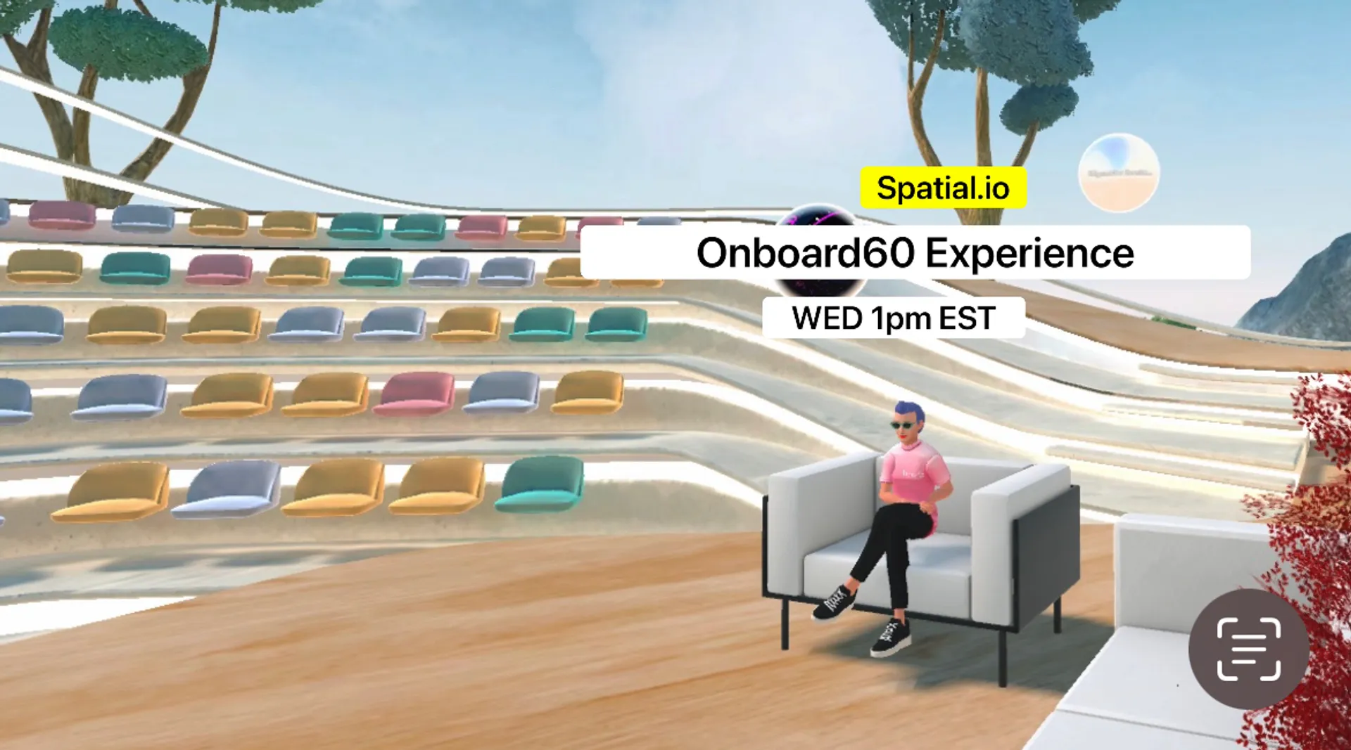 GMGMGM 

I have set up Onboard60 Experience with an auditorium for live chats. Speakers, topics, open discussions. Wednesdays at 1pm EST on Spatial.io 

If you want to be a speaker or have a topic you want discussed, LMK 

https://www.spatial.io/@Onboard60
