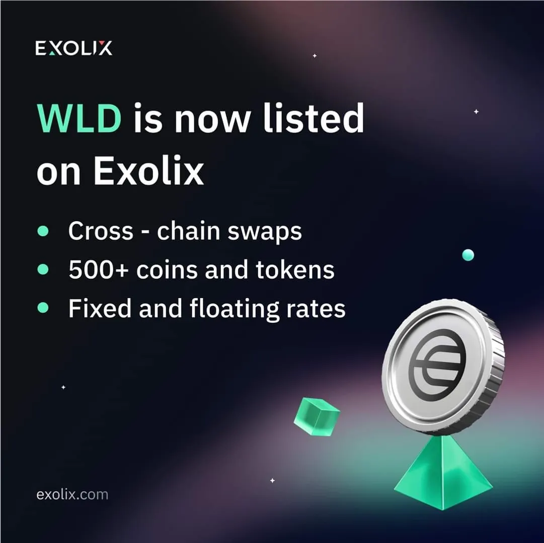 $WLD is now available for instant swaps on Exolix 🔥

#Worldcoin is a cryptocurrency project founded by #OpenAI CEO Sam Altman aims to build a decentralized proof-of-personhood solution.

Exchange $WLD limitless & without KYC 👉 

https://exolix.com?ref=0E02EB4EFF142B6DB9492201FFCF1745