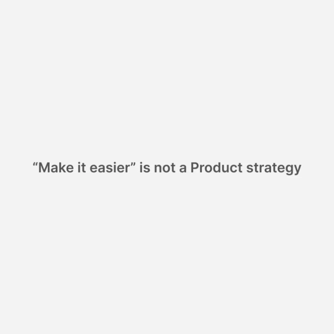 I recently read an article (link below) based on this impactful statement.

Simply making a product easier to use or more convenient is not a comprehensive or well-defined product strategy on its own. While improving usability and user experience is important, it's just one aspect of product development.

A robust product strategy typically involves a more comprehensive approach that considers various elements like Market Understanding, Value Proposition, Monetization Strategy, Marketing and Promotion.

Link to article: https://lnkd.in/dqaksevu

#ux #uxdesign #productdevelopment #interactiondesign #designcommunity #productdesign