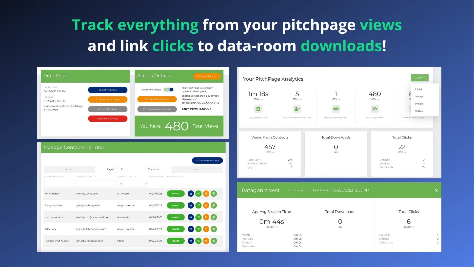 PitchPages is launching our most meaningful update in quite some time on Product Hunt tomorrow. We're rolling out a number of features that help us compete with DocSend including a full analytics dashboard to track engagement, privacy modes for easy sharing and to capture investor emails, and a more robust Investor CRM to manage communications. If you can support us tomorrow, we'd love to continue helping founders get funded faster! 

Check out our page and make sure to Upvote, comment and click the "Visit" button. Thanks Everyone 🙏 https://www.producthunt.com/products/pitchpages