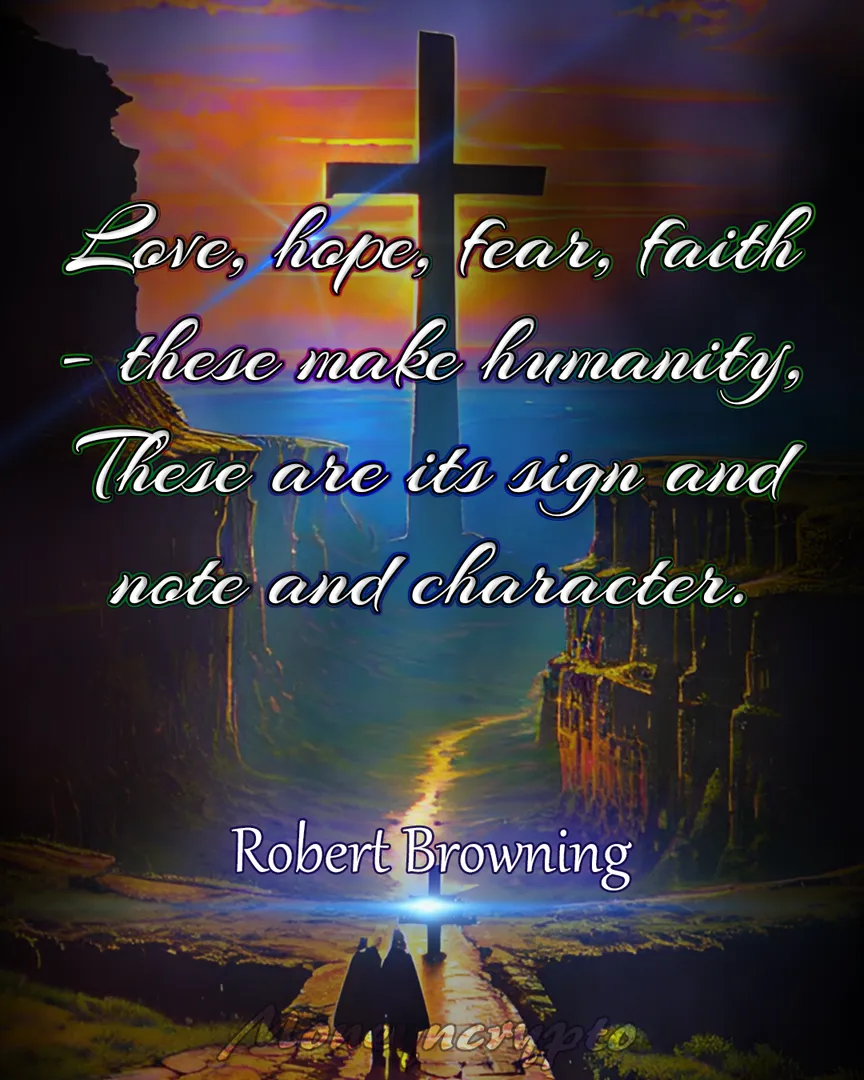 Love, hope, fear, and faith are the essence of humanity, representing its true nature and defining its identity. They serve as powerful symbols and attributes that inspire us to embrace a better and brighter future. Have a blessed day!