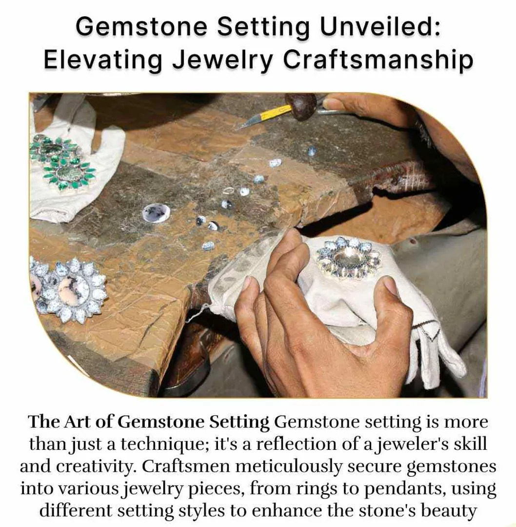 Gemstone Setting Unveiled: Elevating Jewelry Craftsmanship

1. The Art of Gemstone Setting Gemstone setting is more than just a technique; it's a reflection of a jeweler's skill and creativity. Craftsmen meticulously secure gemstones into various jewelry pieces, from rings to pendants, using different setting styles to enhance the stone's beauty.
2. Types of Setting Techniques Prong Setting: Classic and popular, prongs hold the gemstone in place with metal claws, allowing maximum light exposure for dazzling brilliance. Bezel Setting: A sleek metal border encases the gemstone, providing protection and a modern look, while still letting the stone shine. Pave Setting: Tiny gemstones are set closely together, creating a "paved" surface that adds a luxurious sparkle to the piece.
3. Mastering the 4 Cs Gemstone setting requires a keen understanding of the 4 Cs: Cut, Color, Clarity, and Carat. These factors influence the setting style choice, ensuring the gem's facets and hue are maximized.
4. Beyond Beauty: Practical Considerations Beyond aesthetics, settings also affect a gemstone's durability and safety. Jewelers must balance aesthetics with functionality to create pieces that last.
5. From Tradition to Modernity Gemstone setting techniques have evolved over centuries, from ancient bezels to modern tension settings. Today, artisans combine traditional methods with cutting-edge technology for innovative designs.
6. Customization and Personalization Gemstone settings allow for endless creativity. Customers can choose settings that match their personality, creating unique, one-of-a-kind pieces that tell a story.
7. The Expert's Touch Expert jewelers possess a keen eye for detail, ensuring that each gemstone is set securely and precisely. The union of skill and passion results in exquisite jewelry that stands the test of time.
Visit: https://www.rananjayexports.in/stone-setting