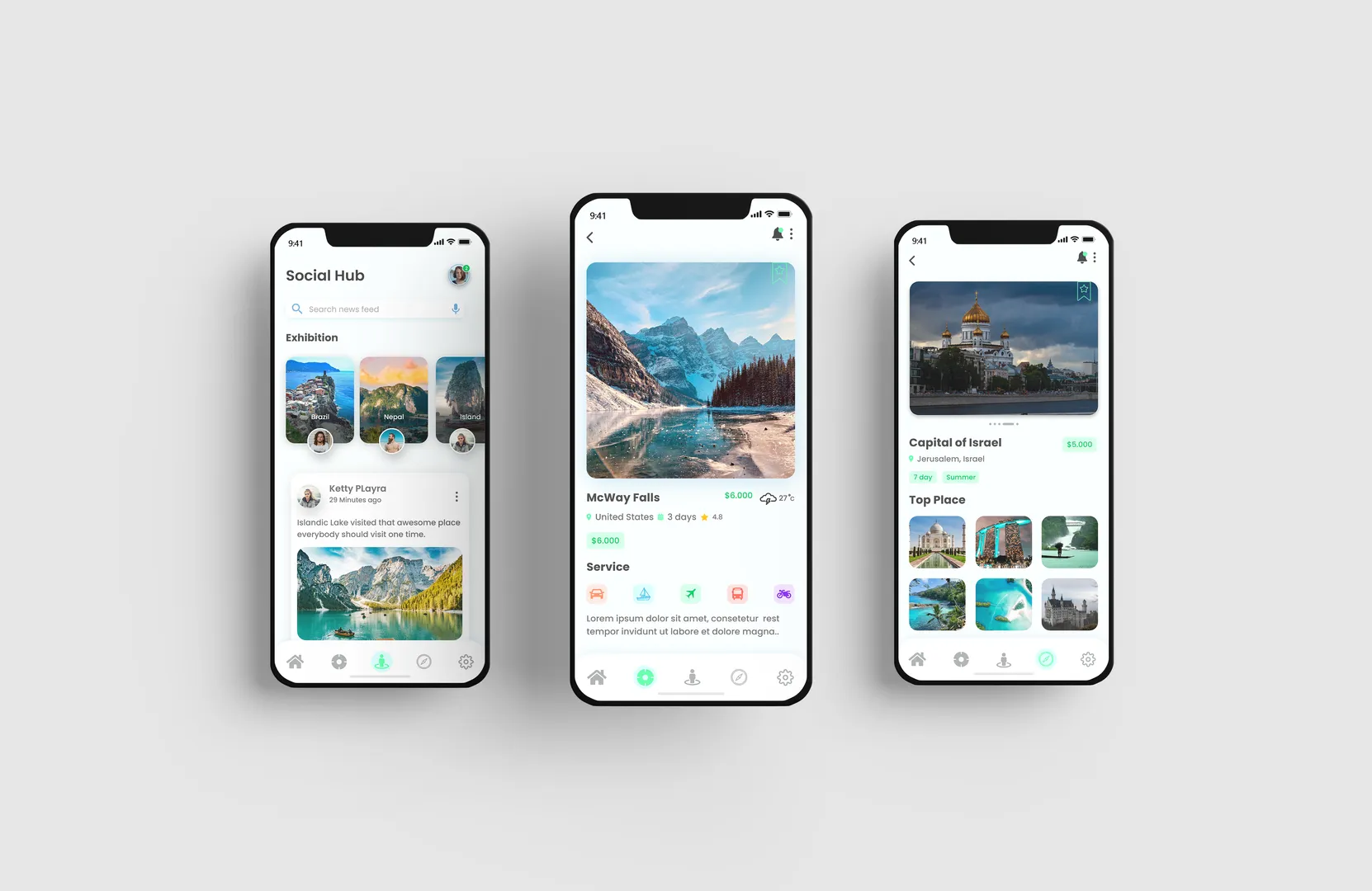 Here is another shot of travel app with same mockup, hope you love it 🤩