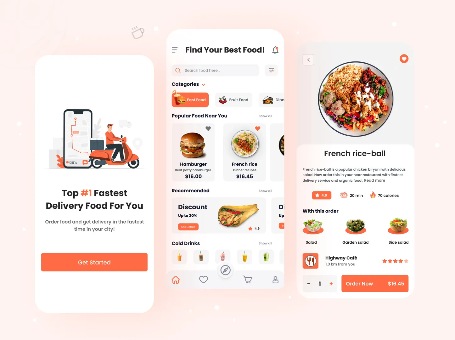 Hi Guys 🖐, Super excited to share my new food delivery mobile app interface and elements that I recently worked on. 

Hope you like it.

Let me know your Awesome Feedback & Don't forget to upvote it :) 
Thank you ✌️ 
#uiux #uiuxdesign #appdesign #foodapp #appdelivery