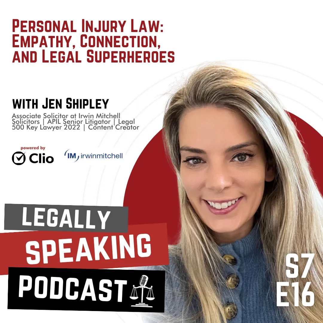 Have you ever felt the intense pull between maintaining a professional façade and showing genuine empathy towards your clients? 🤖💔

Jen Shipley, our latest guest on the Legally Speaking Podcast ™️ powered by Clio - Cloud-Based Legal Technology, breaks this down beautifully: "No lawyer is a robot... showing empathy and caring for my clients is vital to my role." 🙌

What does resilience look like in the legal world? 

Is it battling through "one failed exam, one failed final interview, 100 failed applications, 1,000's of tears shed, countless moments of wanting to give up"? 

Or is it emerging from these trials stronger, and clinching that coveted "1 training contract offer"? 

Jen's story is testament to the spirit of persistence and unyielding determination. The Law Society recently put a spotlight on her incredible journey, and it’s a narrative of inspiration. 🌟

But there's more...

On social media, Jen lends her voice to champion the cause of aspiring lawyers. She highlights the unmatched determination and passion of these trailblazers, showcasing the exact talent the legal industry so desperately needs. 🌍📚 

Through her initiative, she's bridging the gap between potential and opportunities.

Join us as we delve into Jen's commendable journey in the legal realm. From starting off as a Paralegal to making waves as an Associate Solicitor at Irwin Mitchell and earning accolades like the Legal 500 Key Lawyer in 2022, her trajectory is nothing short of awe-inspiring. 🌟

So, what can you expect from this episode? 🎙️🤔

🔹 A deep dive into Jen's motivations behind her legal journey.

🔹 The rollercoaster of her educational path and the resilience that saw her through.

🔹 Her take on the irreplaceable role of empathy in legal practice.

🔹 An insightful look into the world of Personal Injury Law.

🔹 Tips on how to harness the power of social media to make genuine connections and inspire others.

🔹 And, of course, invaluable advice for those looking to make their mark in the legal world.

Jen's core message? 

"Embrace who you are. Show your authentic self and connect genuinely." And she’s not just preaching; she's practicing it every single day.

Eager to dive deep into her wisdom? 

🎧 Plug in and hear gems like "Resilience is key. Embrace challenges and create your own opportunities."

This isn’t just an episode; it’s a masterclass in resilience, authenticity, and personal branding. Don’t miss out! 

The full episode is OUT NOW wherever you listen to your podcasts or here in our community 👉 https://discord.gg/5X3ZWxsPcW 🌠


#LegallySpeakingPodcast #Careers #EmpathyInLaw #LegalInspiration #PersonalInjuryLaw

---
🌟🌍 My mission? To foster a kind, collaborative, and vibrant legal community, propelling us forward into a successful legal creator economy. Let's shape the future, together.