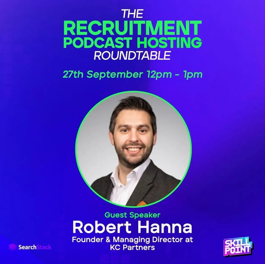 🎙️ Unlock the True Potential of Your Recruitment Podcast! 🚀

Super excited to announce that I'll be back as a guest speaker at The Recruitment Podcast Hosting Roundtable on September 27th! Huge shoutout to Search Stack for having me—these guys are wizards when it comes to helping recruitment companies find their voice and build their tribe.

👉 Why should you tune in?

If you're looking to transform your recruitment podcast from 'just another show' to a community-building powerhouse, then you won't want to miss this!

I'll be bringing insights straight from hosting the Legally Speaking Podcast™️ (top 1% ranked show sponsored by a legal tech unicorn) and leading KC Partners, blending legal wisdom with community building to create a holistic approach to podcasting that delivers real impact.

🌟 Whether you're a podcast newbie or a seasoned host, join us to level-up your recruitment podcasting game with expert advice from myself and an incredible roundtable team.

See you there!