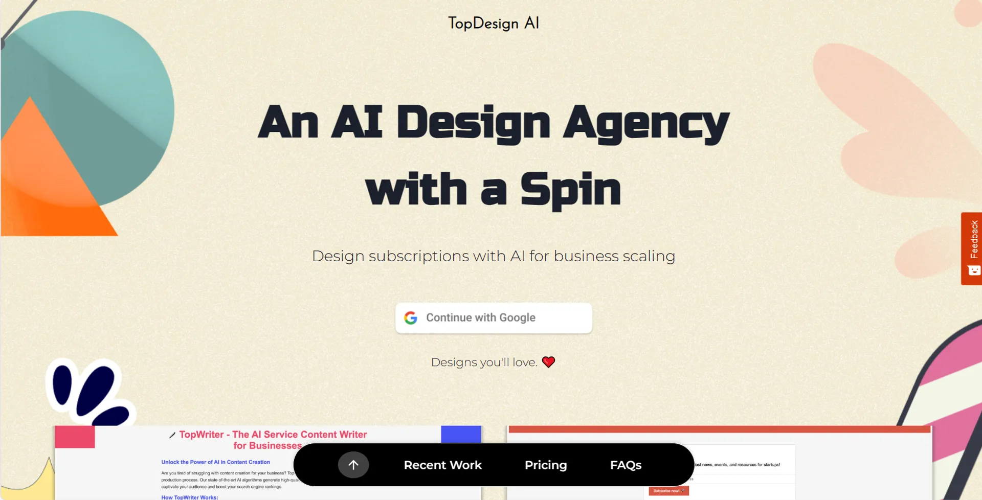 TopDesign AI is a groundbreaking platform for logo and website design, especially for subscription and landing pages. It offers a user-friendly interface, a wide variety of templates, and the ability to create professional-quality designs even for those without design experience. It's particularly beneficial for creating subscription and landing pages, streamlining the design process, and harnessing the power of AI for creative endeavors. #TopDesignAI