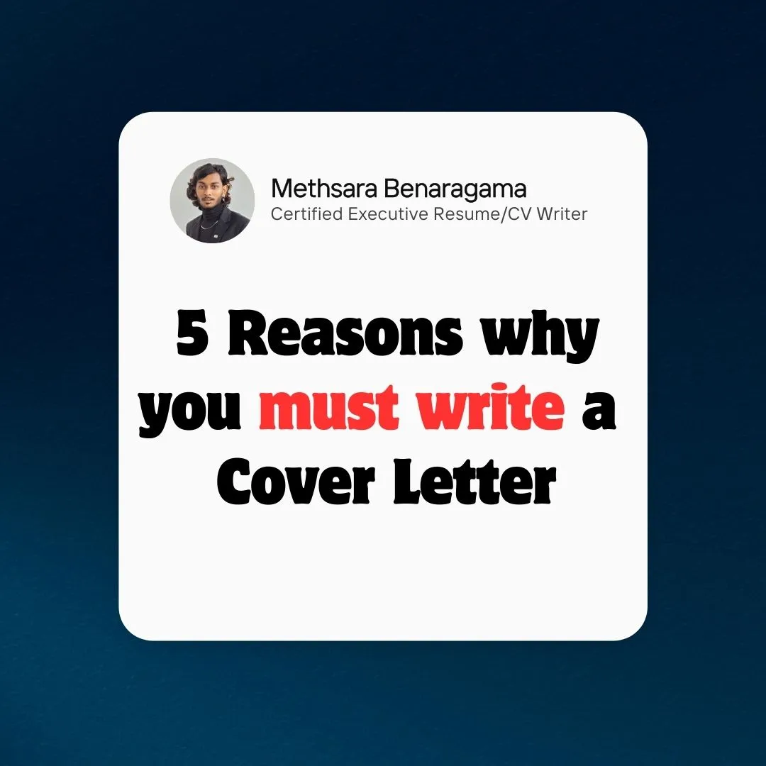 Do you write a cover letter when applying for jobs?