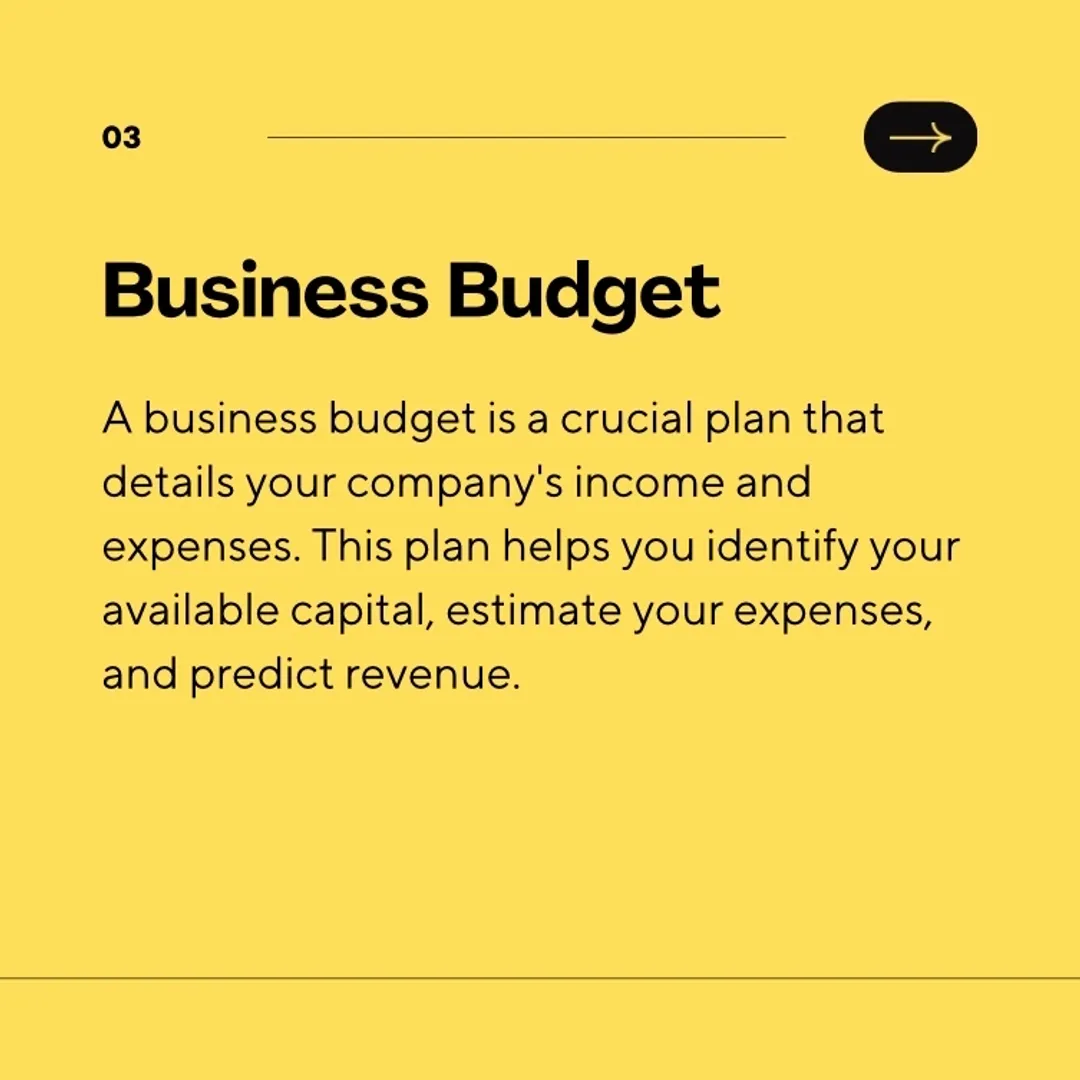 A business budget is a crucial plan that details your company's income and expenses. This plan helps you identify your available capital, estimate your expenses, and predict revenue. By organizing your business activities and setting financial goals, a well-planned budget can be an effective measure for tracking your progress.