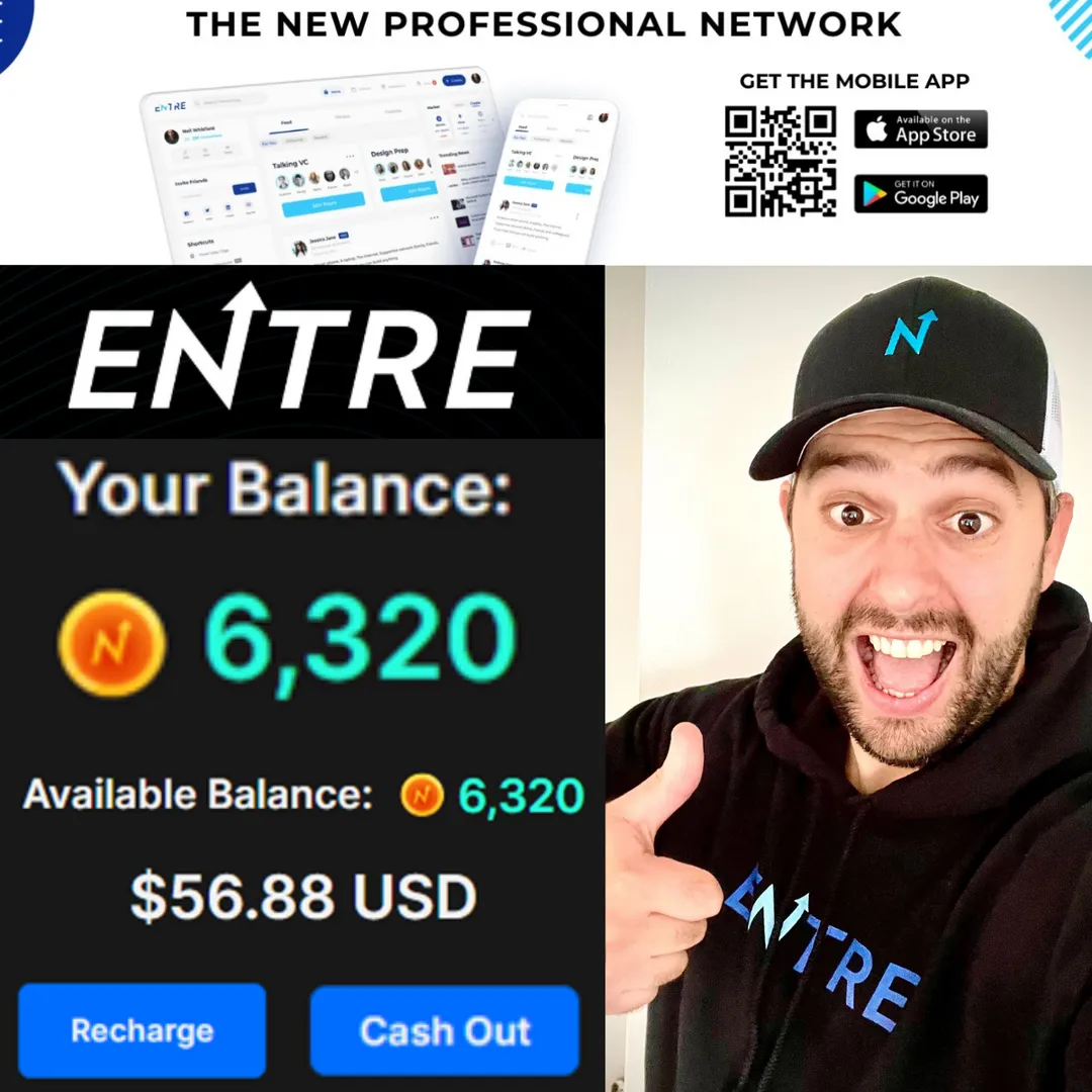 🔥 Time to level up your Entre game! 😎 

Remember the joy of connecting with like-minded entrepreneurs here? 

Now, it's time to grow your business and bank account too. 🚀

Already adored by 100k+ users, <@lQfcjguSHmVHImkqQApJK9uy8Gb2> has been spotlighted by CoinTelegraph and Coinbase Bytes for its revolutionary crypto integration. Let's tap into that potential! 💪

Are you earning enough Entre Coins? 🎁 Posting, livestreaming, inviting others can all boost your income. Cash out your Entre Coins for real-world money via Stripe! 💸

A big shoutout to <@CMe1pyOQ9fgYu5ZorftycHVyDU12>, <@ewh1hOkUqlcwQgAPHXtd942GQsv1>, and the whole team for this revolution in the creator economy.

We're all in this together, transforming the world one entrepreneurial step at a time. 

Ready to join the revolution?

Share the Entre love and get paid. Let's build our empires and make our mark! 

#EntrepreneurLife #FutureOfWork #CryptoEconomy #ProNetworking #CreatorsForChange
