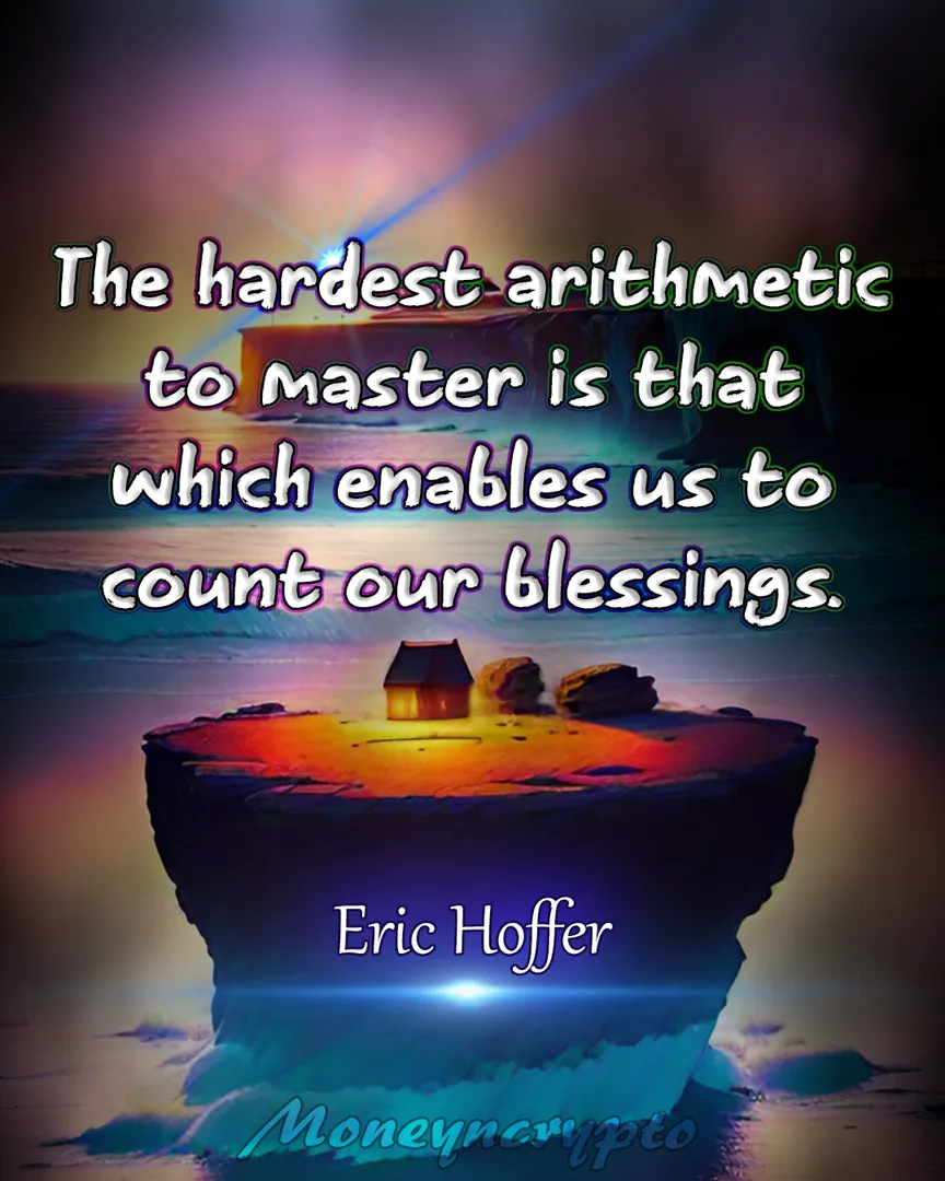 The most challenging math to conquer is the one that allows us to appreciate and acknowledge our blessings. It calls for deep reflection on the positive aspects of our lives and encourages us to find gratitude and inspiration in the little things. Embracing this arithmetic leads to a more fulfilling and uplifting journey through life. Have an amazing day!