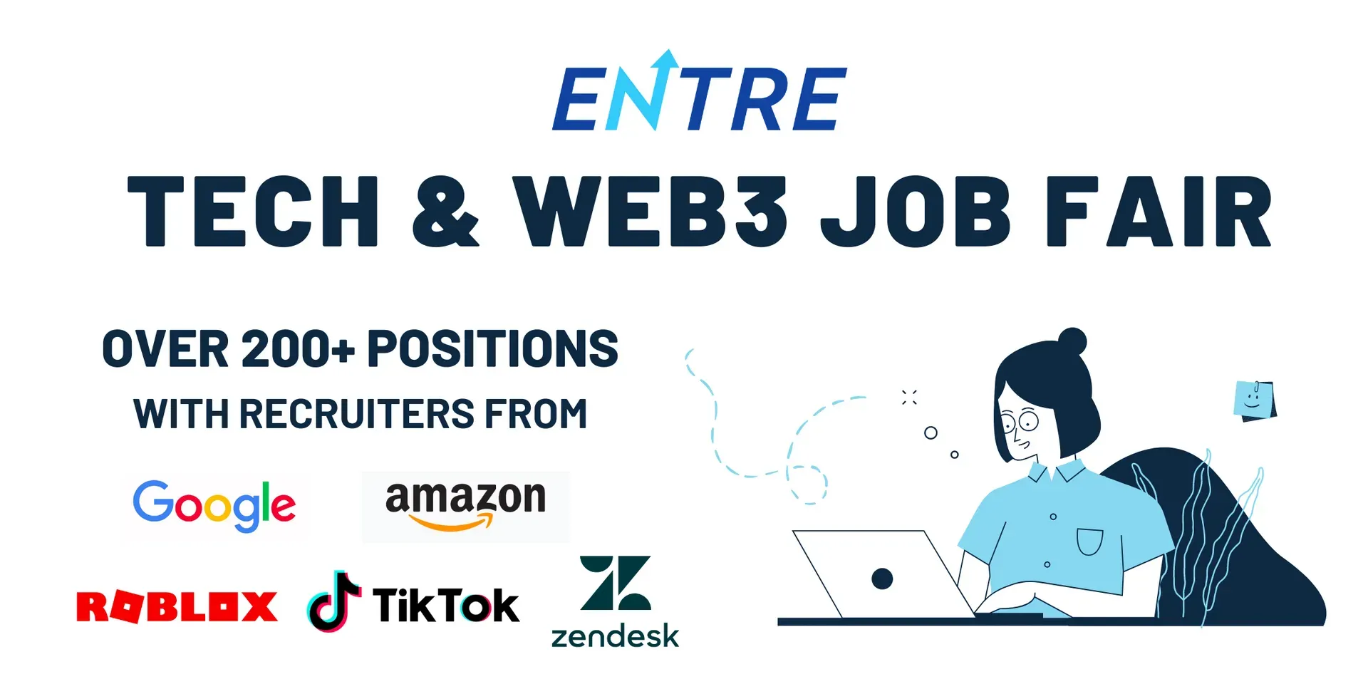 Hey everyone! Don't forget our monthly Tech & Web3 Job Fair is coming up. Don't forget to get your ticket and mark your calendar for: 

Date:  August 30th 
Time: 4pm Pacific Time
Link: https://joinentre.com/event/629134b6016a850009036ea6